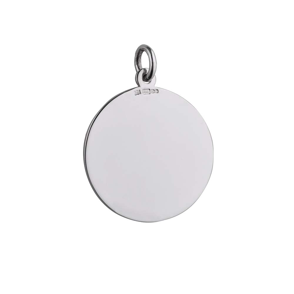 Silver 25mm plain round St Christopher Pendant - Image 2
