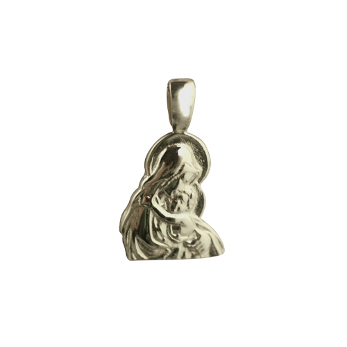 9ct Gold 15x12mm Madonna with child Pendant