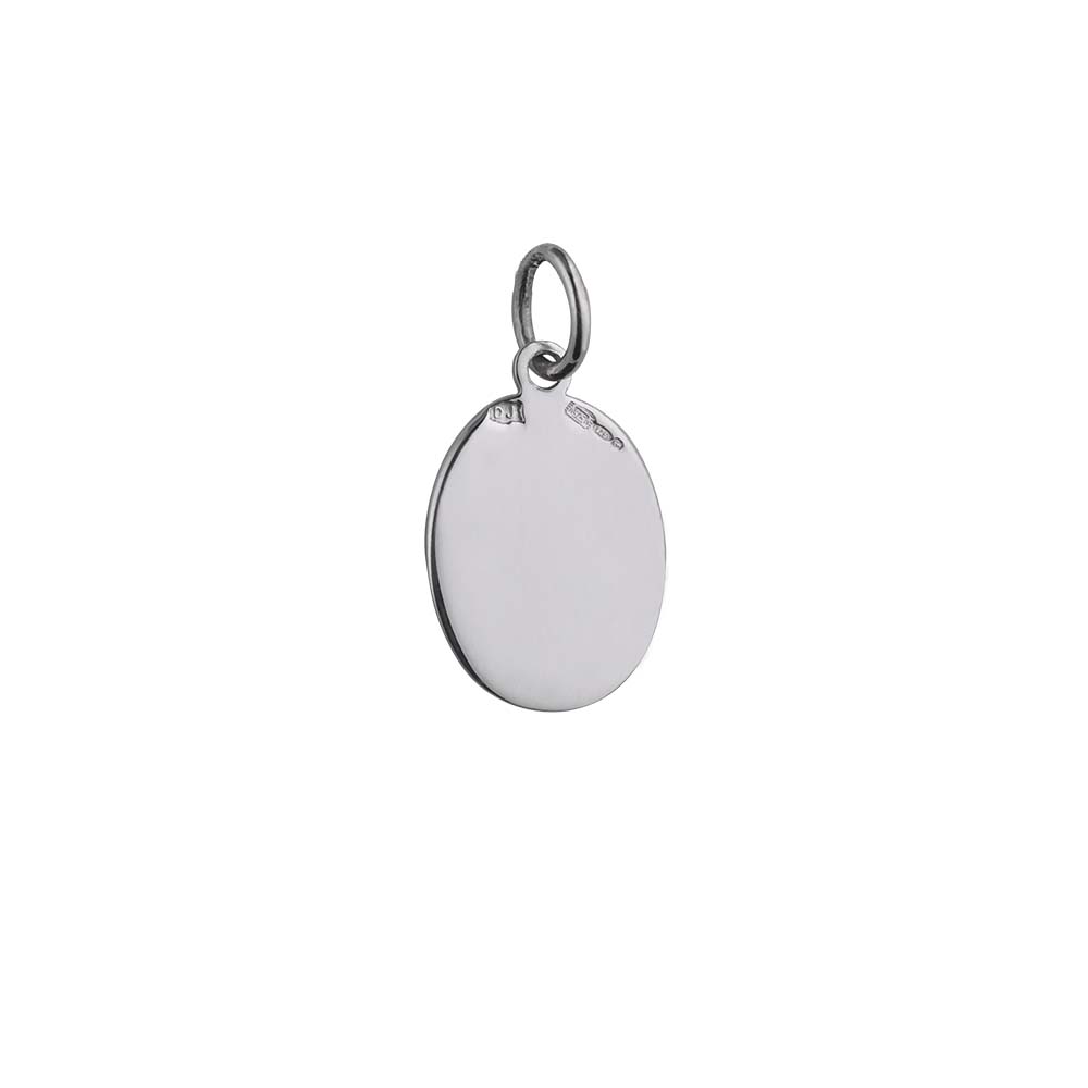 Silver 14x11mm oval Our Lady of sorrows Madonna Pendant - Image 2