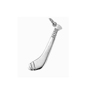 Silver 28x6mm plain Hurley stick Pendant