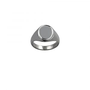 Line Border Stamped Signet Rings