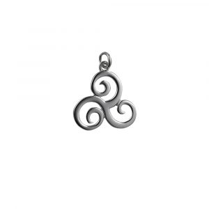 Silver 25mm Trisquel triskele triskelion Pendant