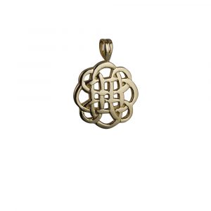 9ct Gold 20mm round Celtic knot design Pendant