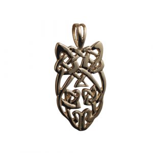 9ct Gold 27x15mm Celtic knot design Pendant